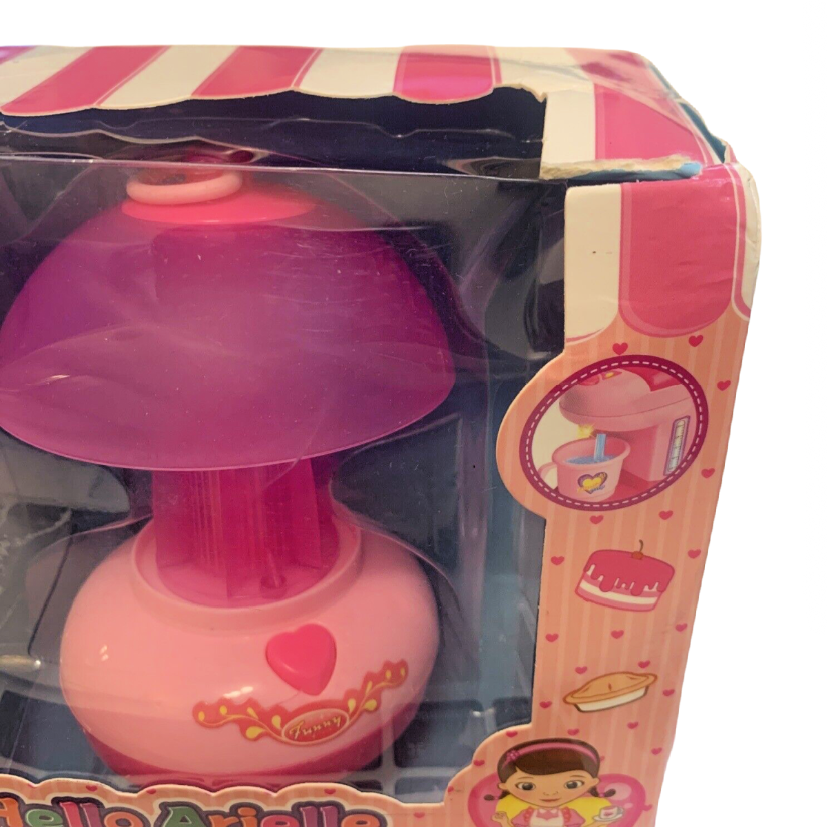 Pretend Play House Small Toy Desk Lamp Pink AA Battery Operated NIB