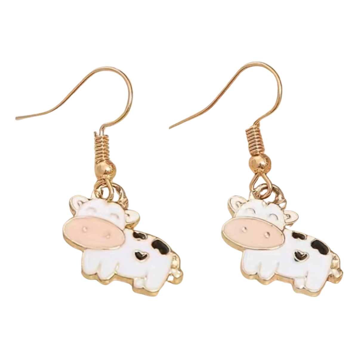 Cute Happy Cow Earrings Dairy Farm Animals 1.4" Dangle Drop Casual NEW