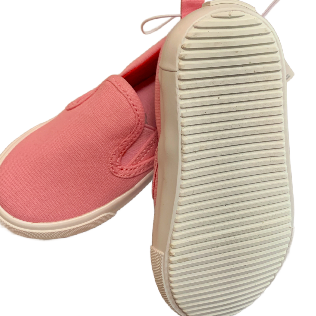 Canvas Slip-On Sneakers for Toddler Girls Pink Shoes w/ Strawberry Patch NWT Old Navy