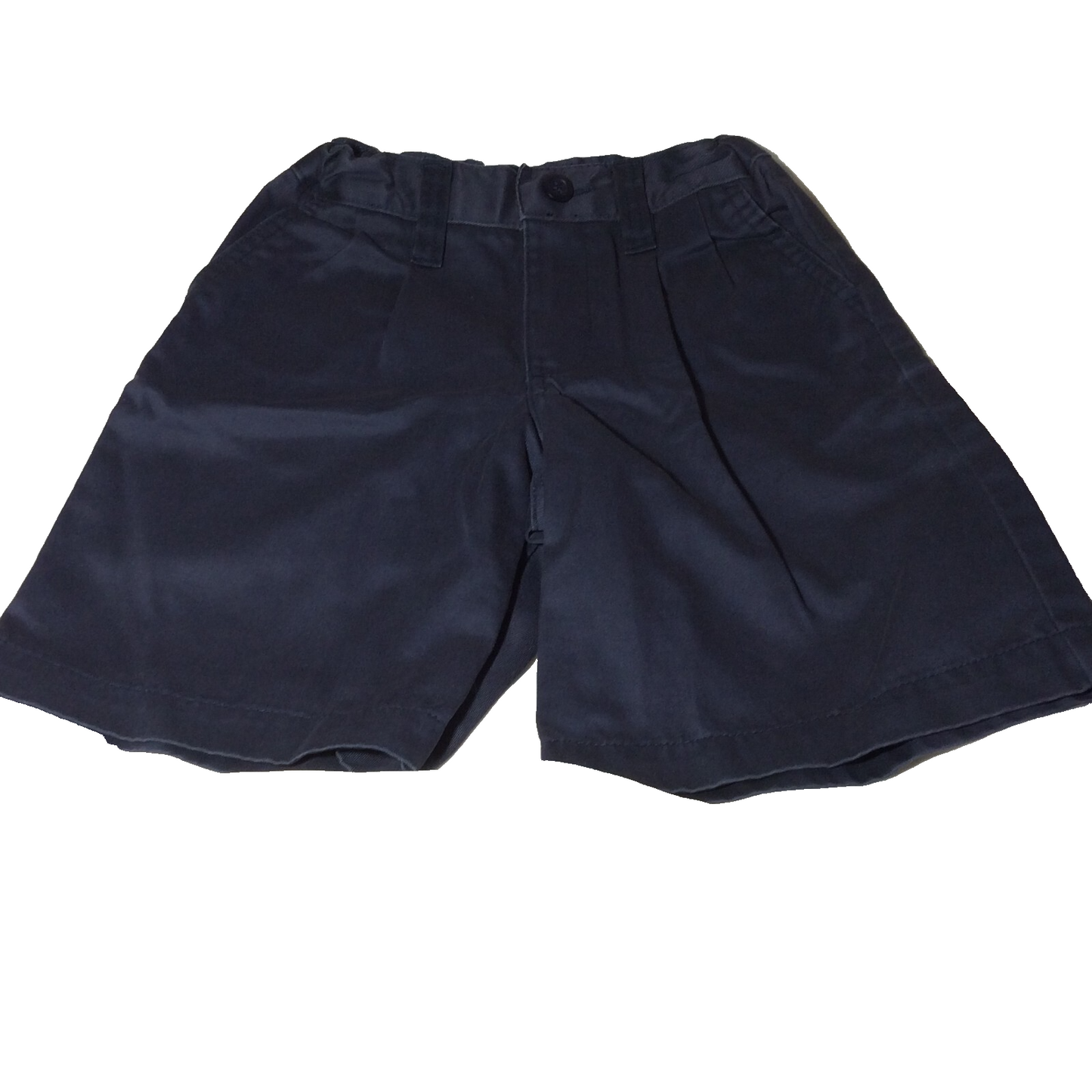 Old Navy Boys Chino Shorts Size 6 Adjustable Waist Blue Uniform Lot of 2