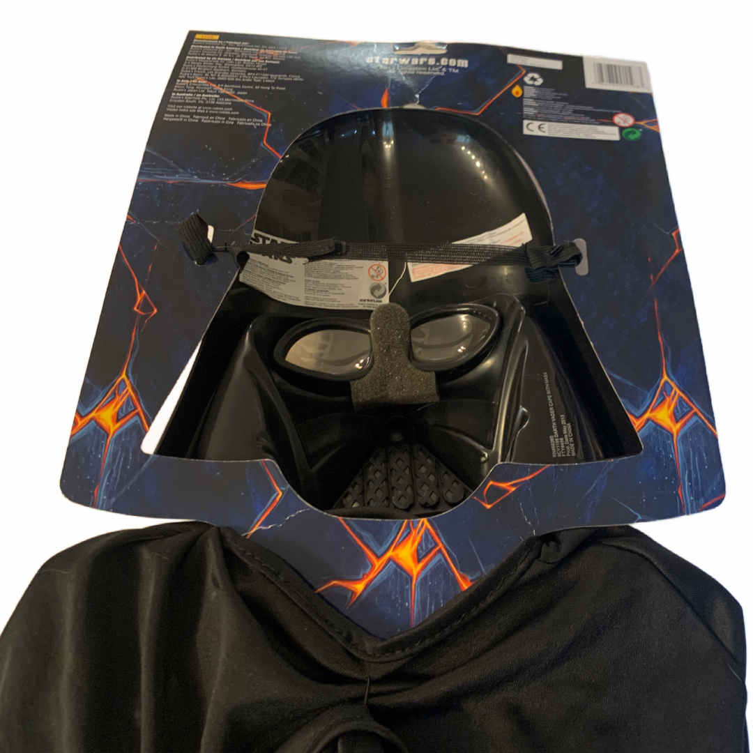 Star Wars DARTH VADER Halloween Child Costume Mask & Cape Set New