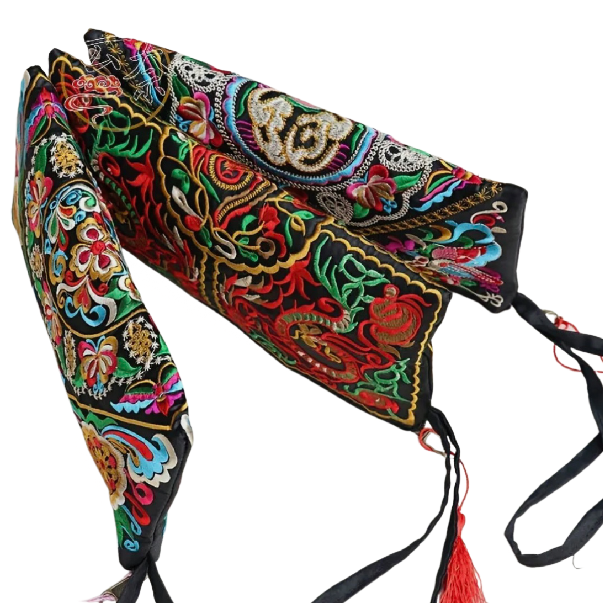 Retro Floral Embroidery Ethnic Style Strap Purse Phone Clutches Handbag NEW