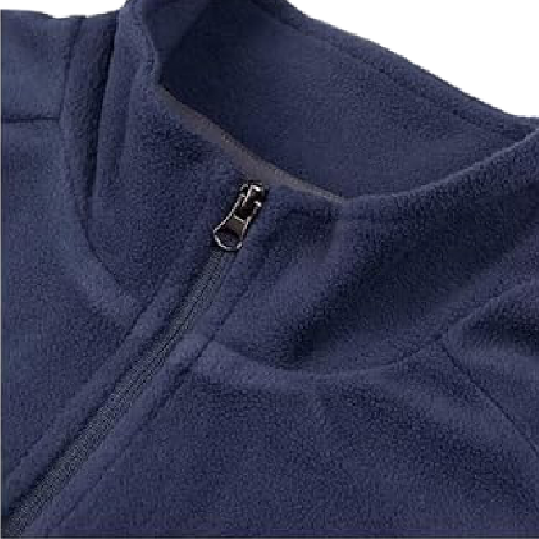 Fleece Pullover Men's Size Large Quarter Zip Thermal Blue Jacket Sweatshirt NWT
