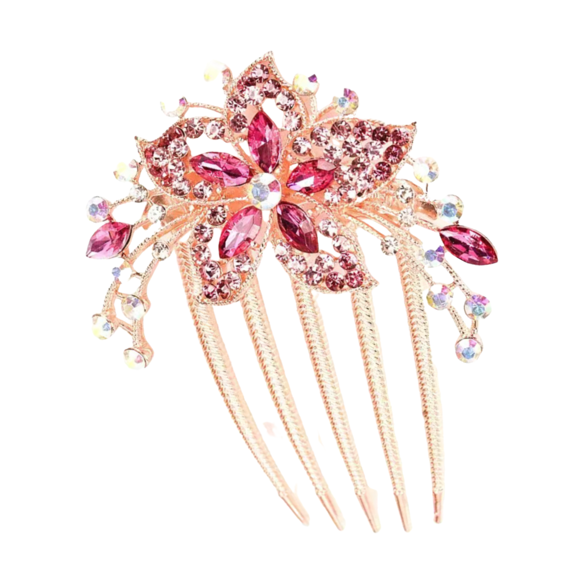 Rhinestone Star Flower Hair Large Comb Barrette Pin Luxury Hair Accessory NEW