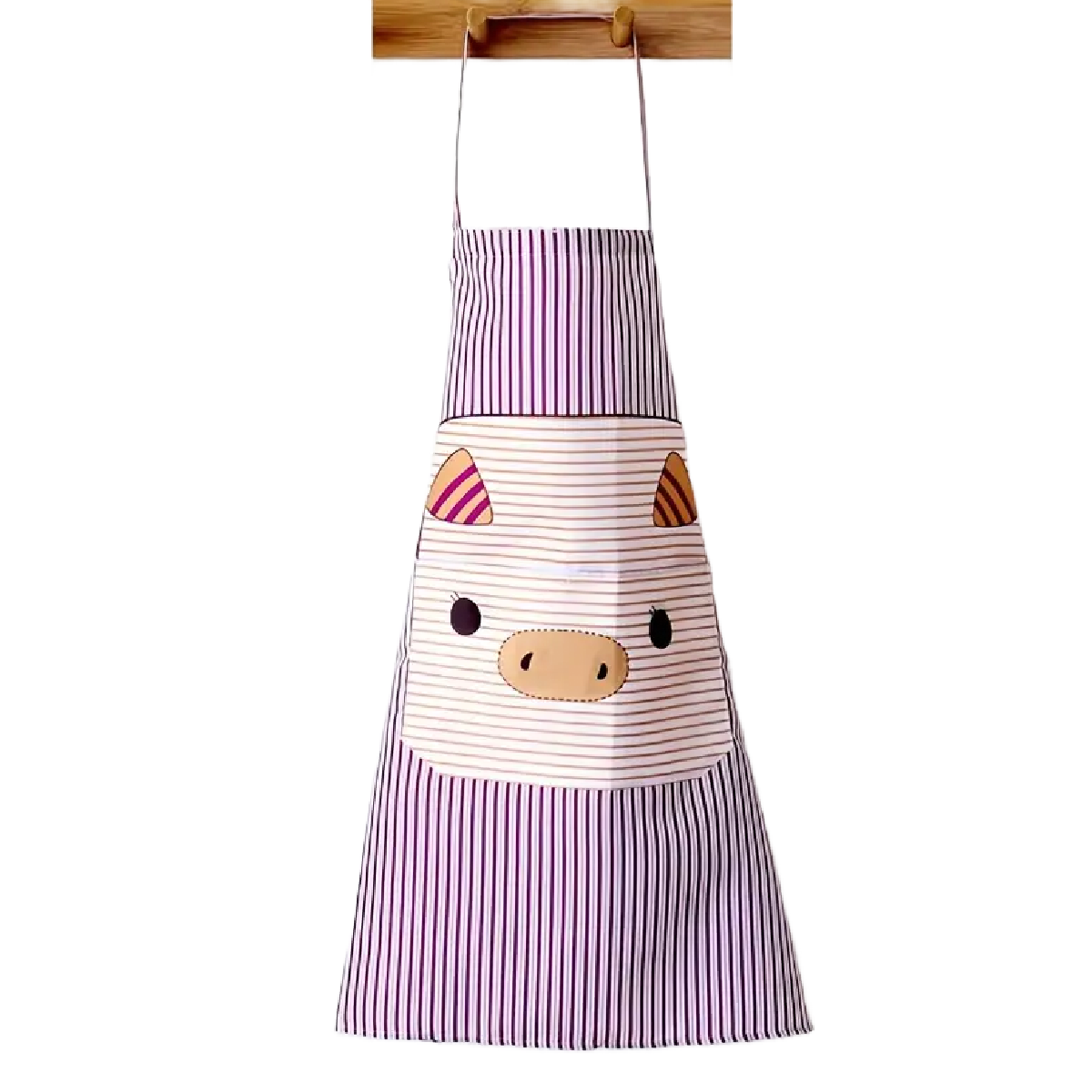 Striped Pig Print Bib Apron Kitchen BBQ Baking Farm Animals Everyday NEW