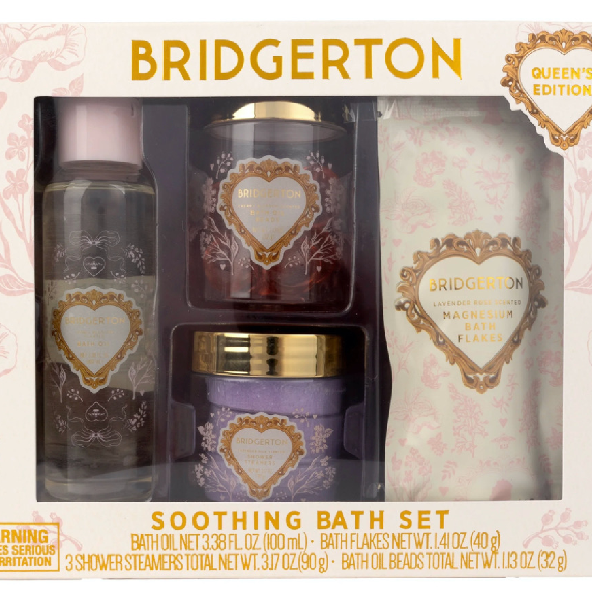 Bridgerton Soothing Bath Set Queens Edition - Flakes Oil Beads Steamers SEALED