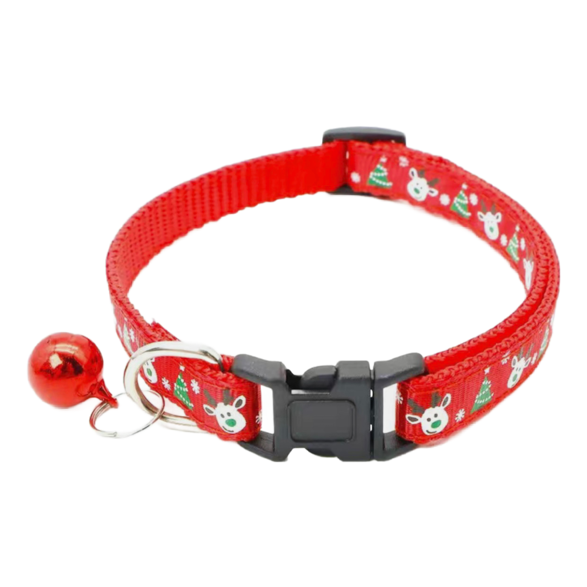 Christmas Winter Cat Dog Breakaway Collar Bell Snowflake Reindeer Adjustable NEW