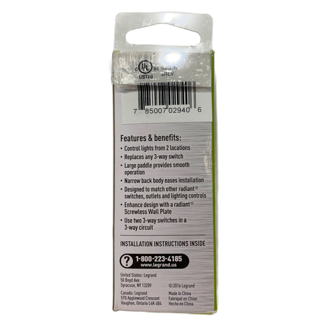 Legrand TM873DBCC10 Paddle Switch, 15AMP 120/277 VAC, 3 Way DARK BRONZE Lot of 7