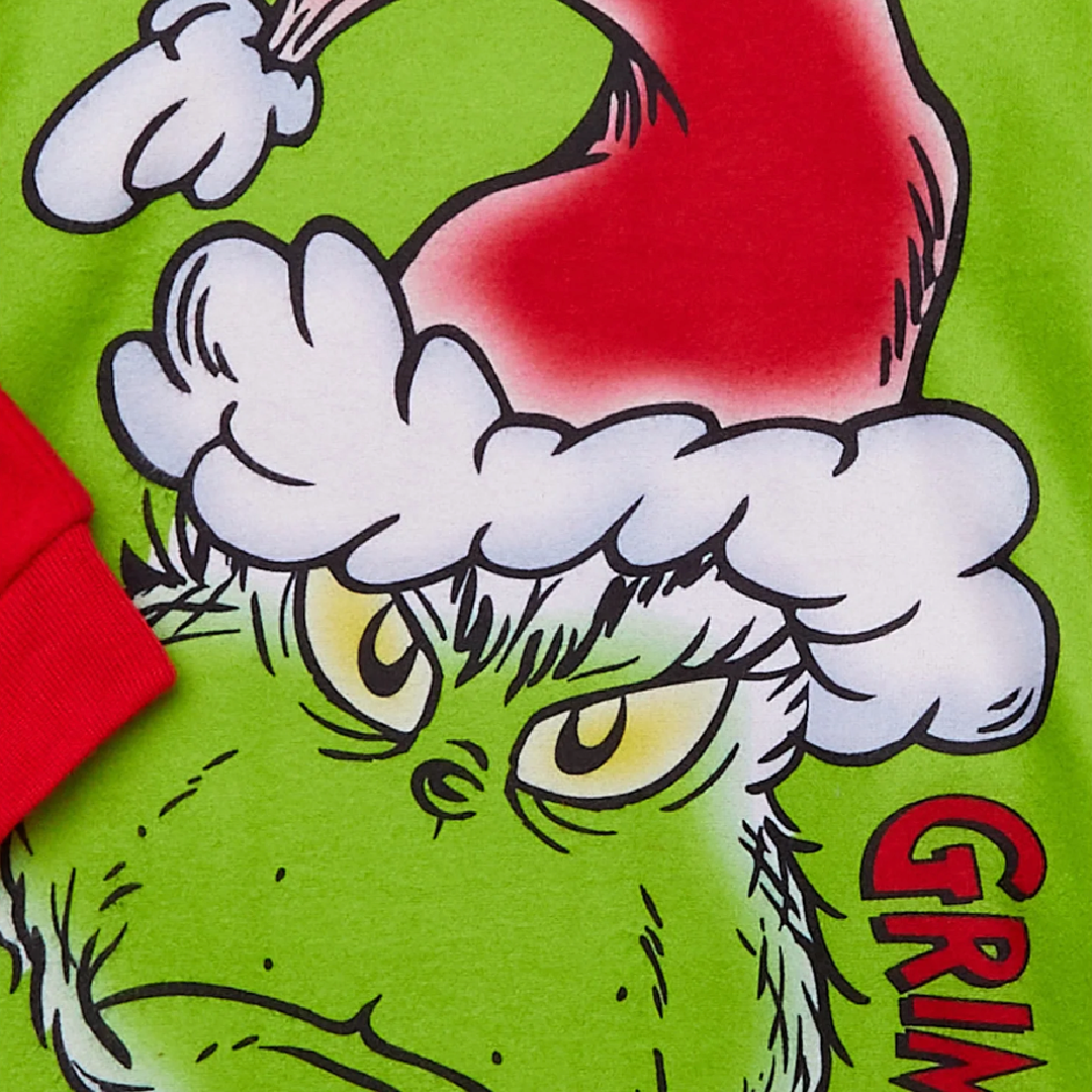 Dr. Suess Baby PJs Size 12M The Grinch 2pc Pajama Set Long Sleeve Top Pants New