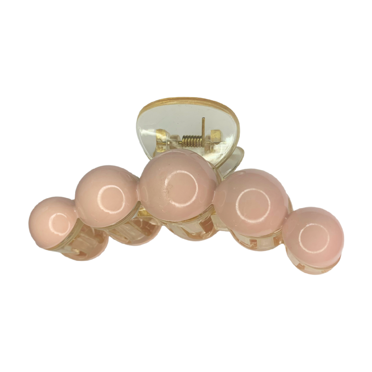 Pale Peachy Bubble Pink Hair Claw Shark Clip 4" Long Spring Summer Color New
