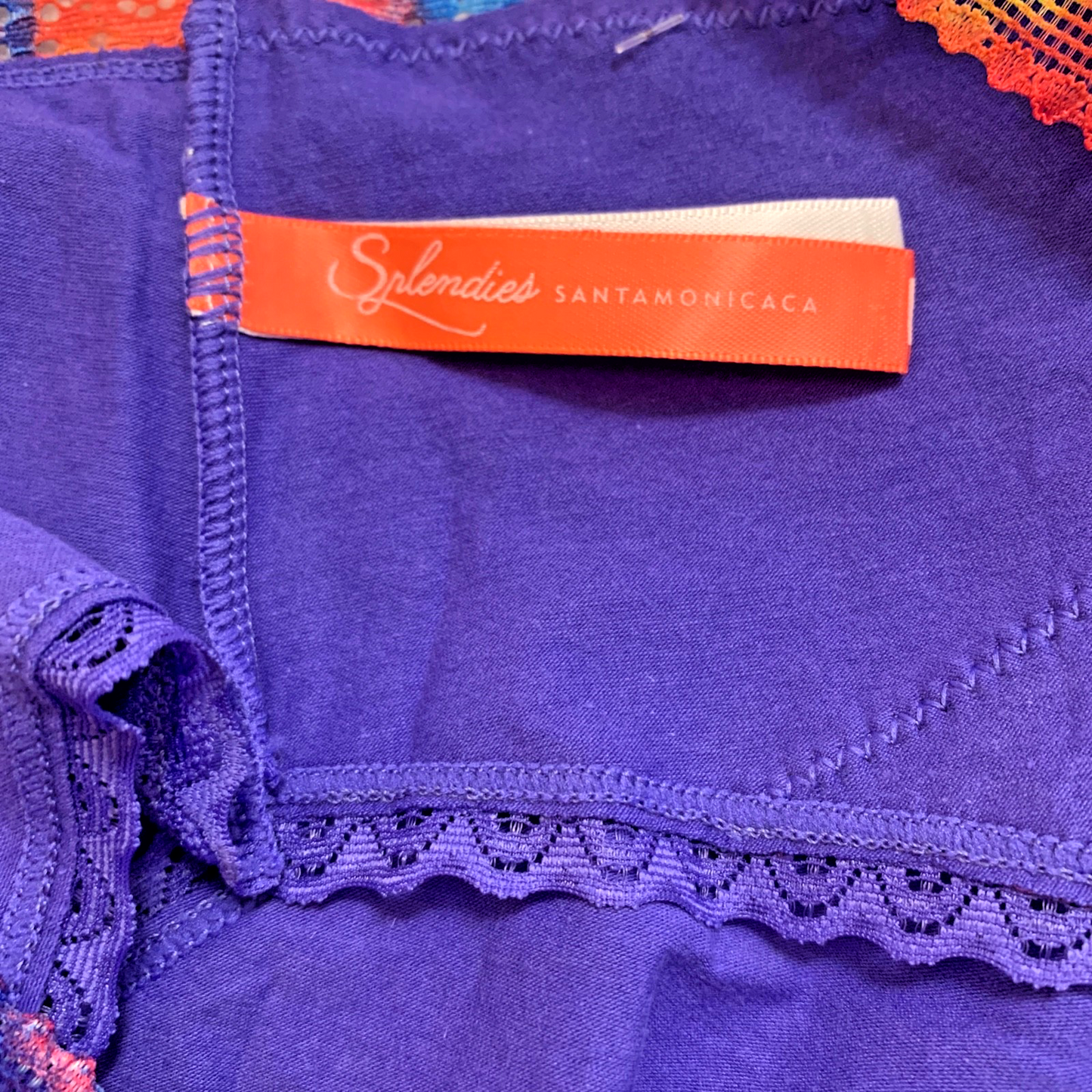 Splendies Prism Lace Bikini Panties Size 4x Purple Rainbow Lingerie Underwear