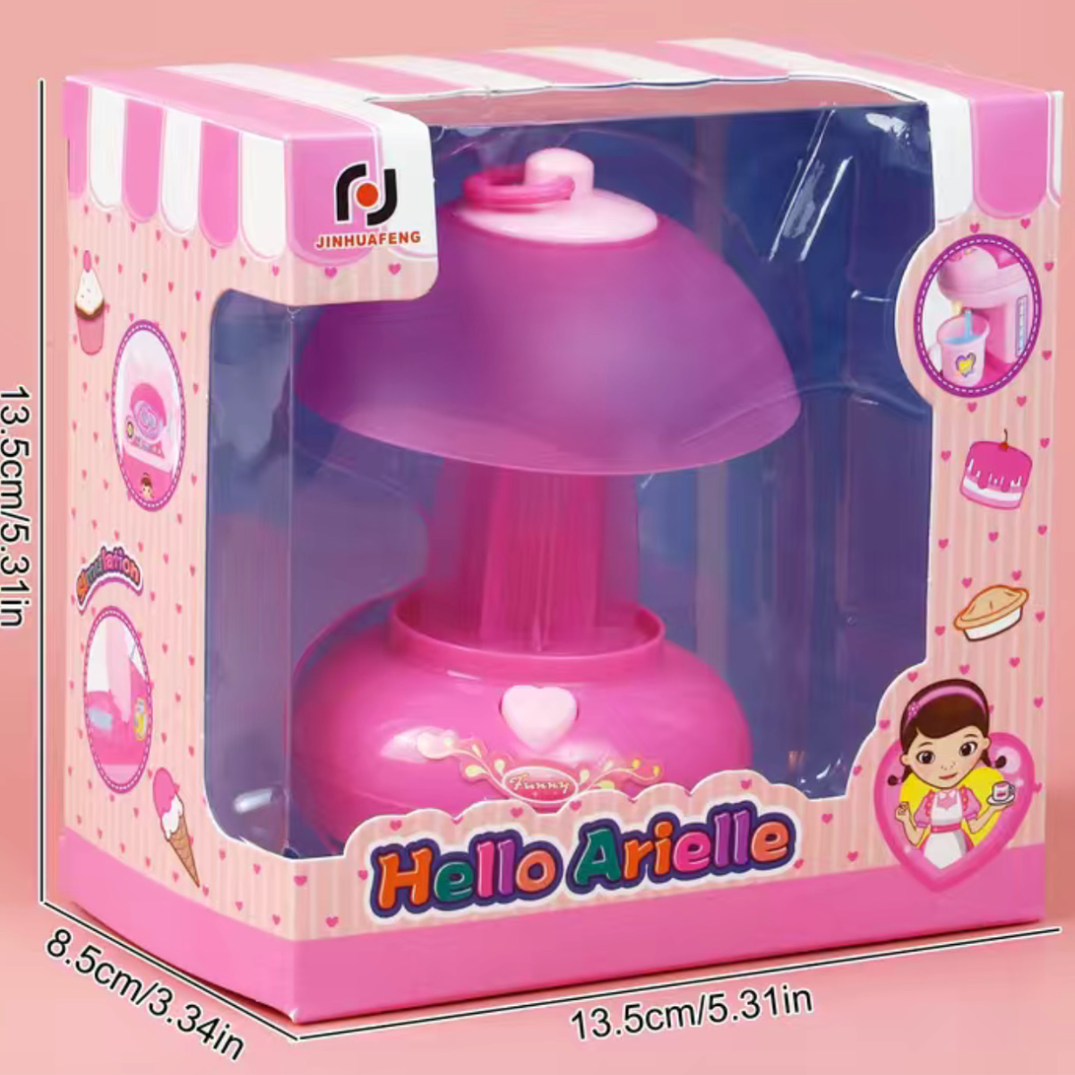 Pretend Play House Small Toy Desk Lamp Pink AA Battery Operated NIB