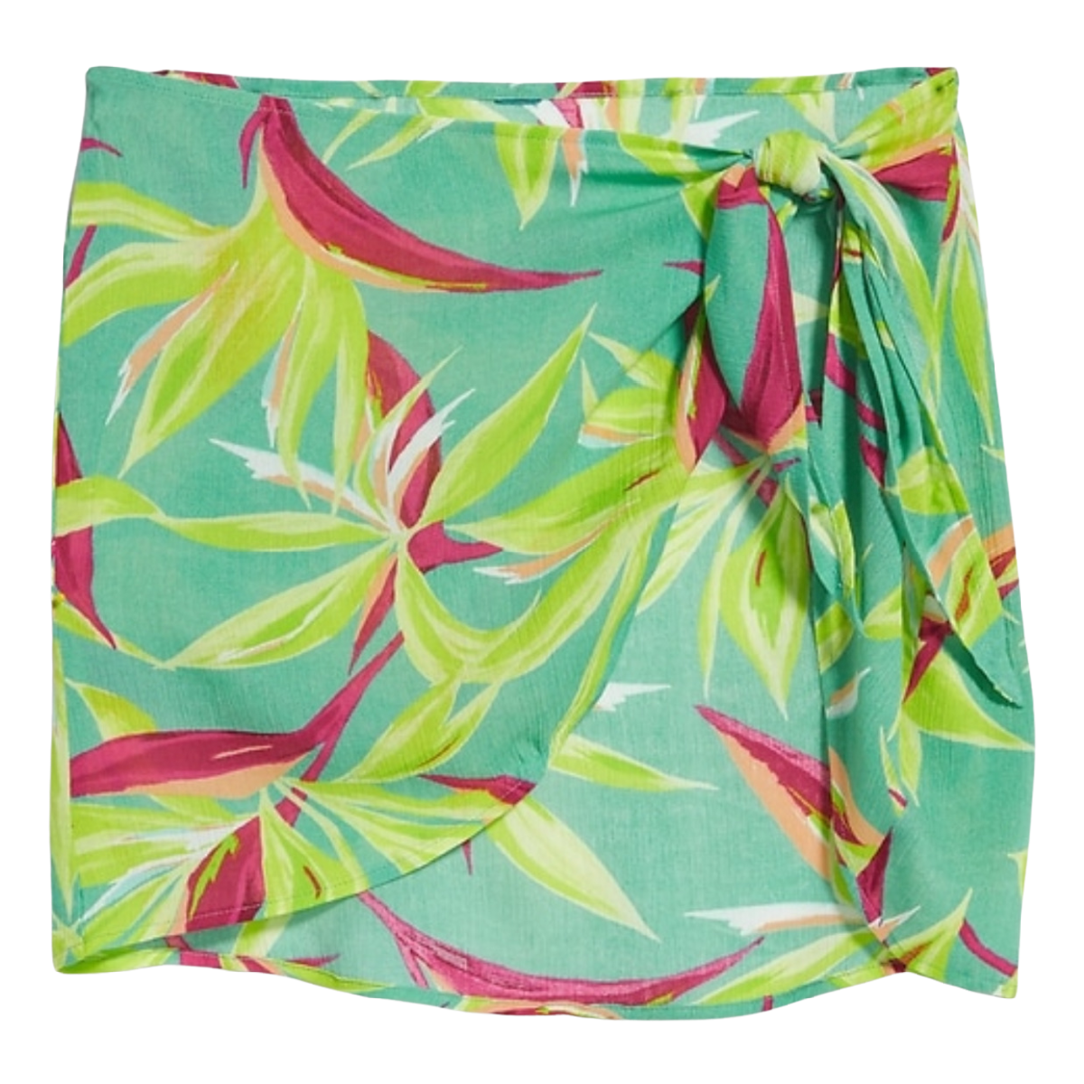 High-Waisted Wrap-Front Gauze Sarong Swim Skirt for Women Pool Beach Summer NWT