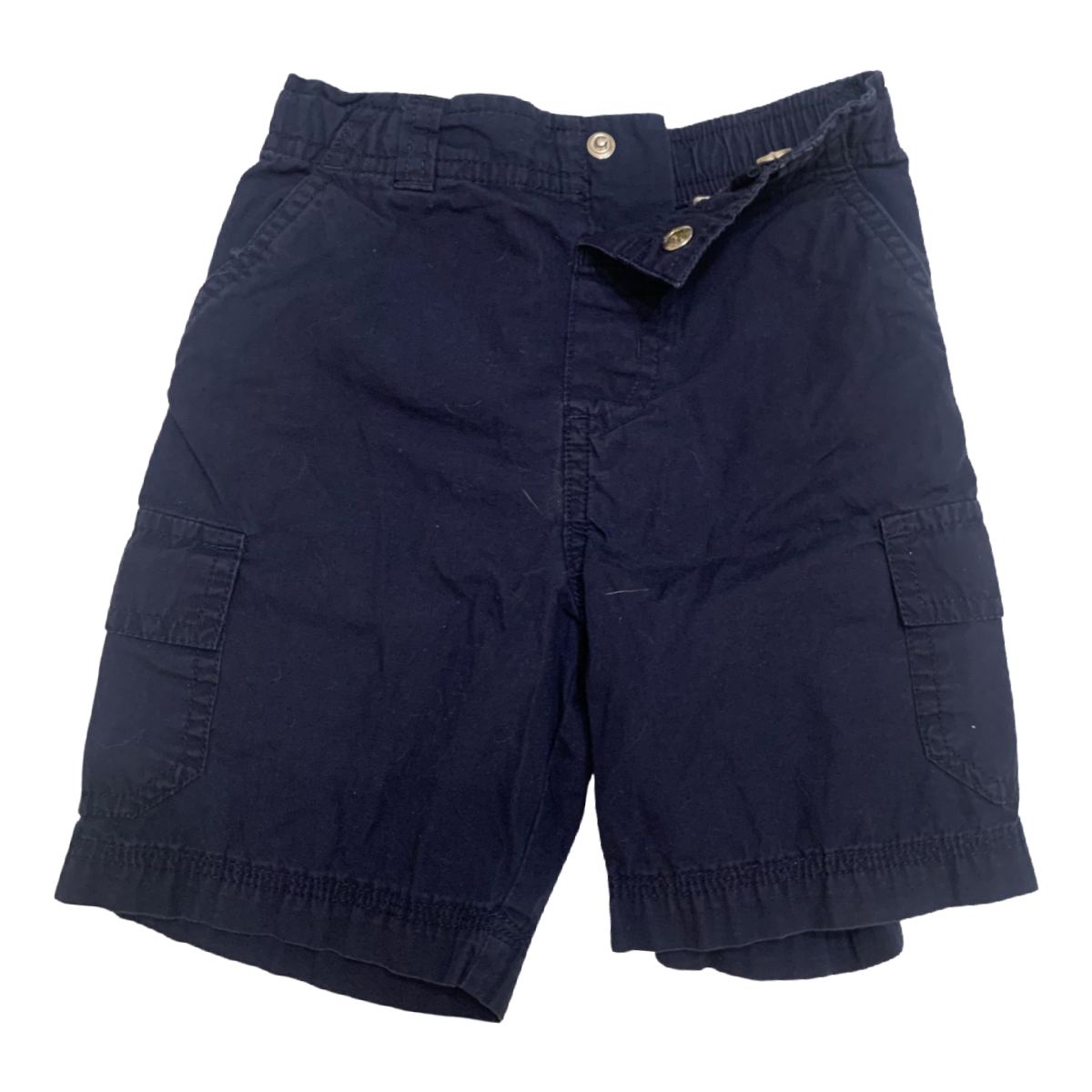 Lot of 2 Toddler Boys Shorts Size 3T Maroon & Navy Blue Elastic Adjustable Waist