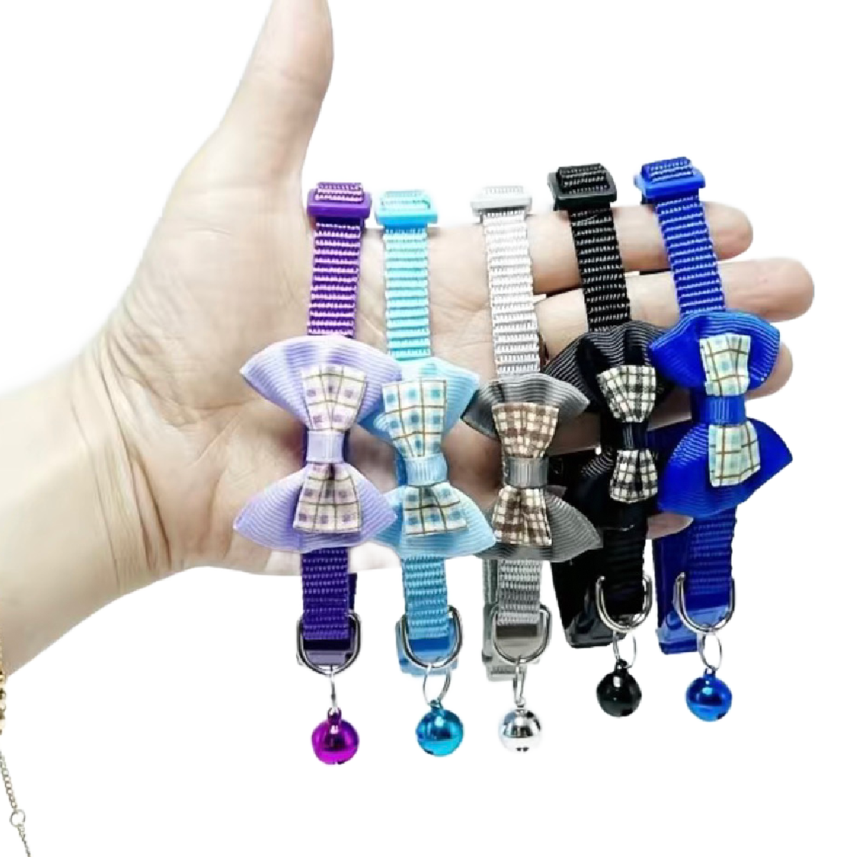 Plaid Bow Adjustable Kitty Cat Or Puppy Breakaway Collar w/ Bell NEW