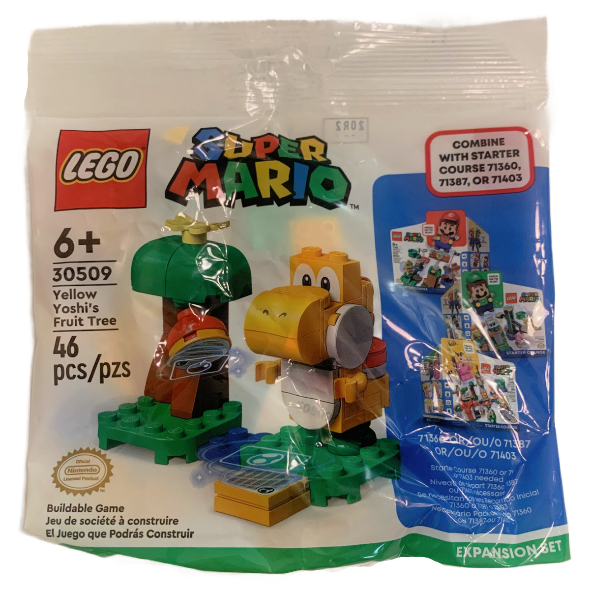 LEGO Super Mario Yellow Yoshi’s Fruit Tree Expansion Set (30509) NEW