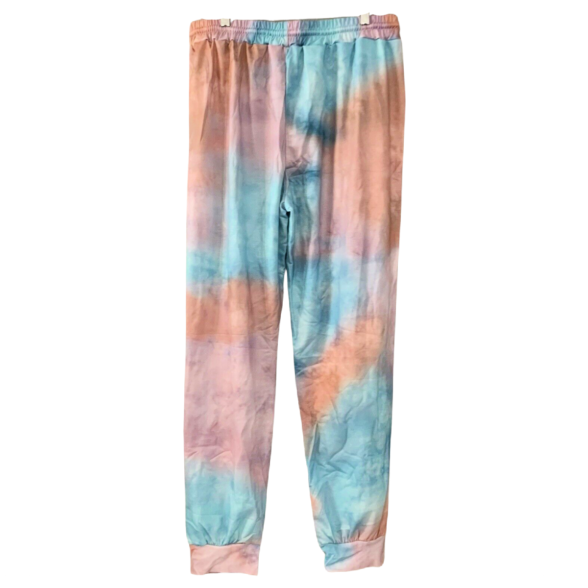 High Rise Tie Dye Jogger Lounge Pants Size XL Soft Stretchy Knit Drawstring NWOT