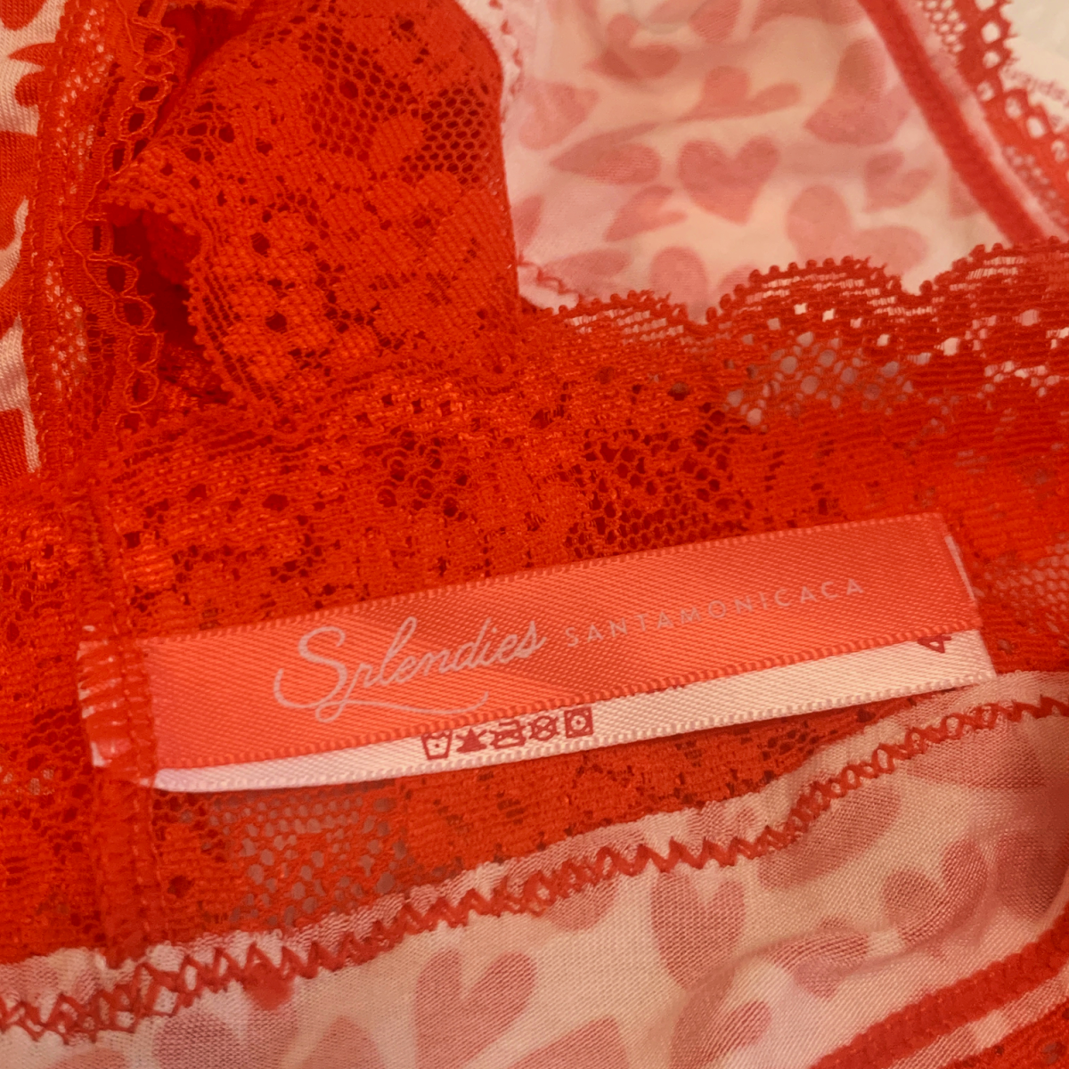 Splendies Valentine Hearts Thong Panties Size 4x Silky Rayon New Pair Underwear