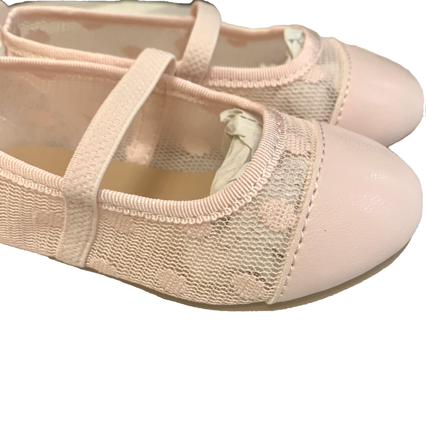 Pink Mesh Ballet Flats for Toddler Girls Size 6 Polka Dot NWT
