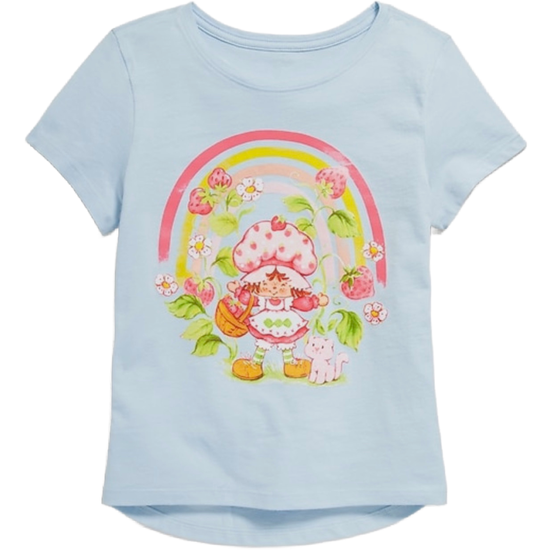Licensed Strawberry Shortcake Graphic T-Shirt Sz Large Short Sleeve Hi-Low Hem