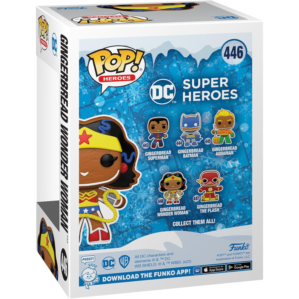 Funko Pop! Heroes DC Holiday Gingerbread Aquaman Batman Superman Flash Lot of 5