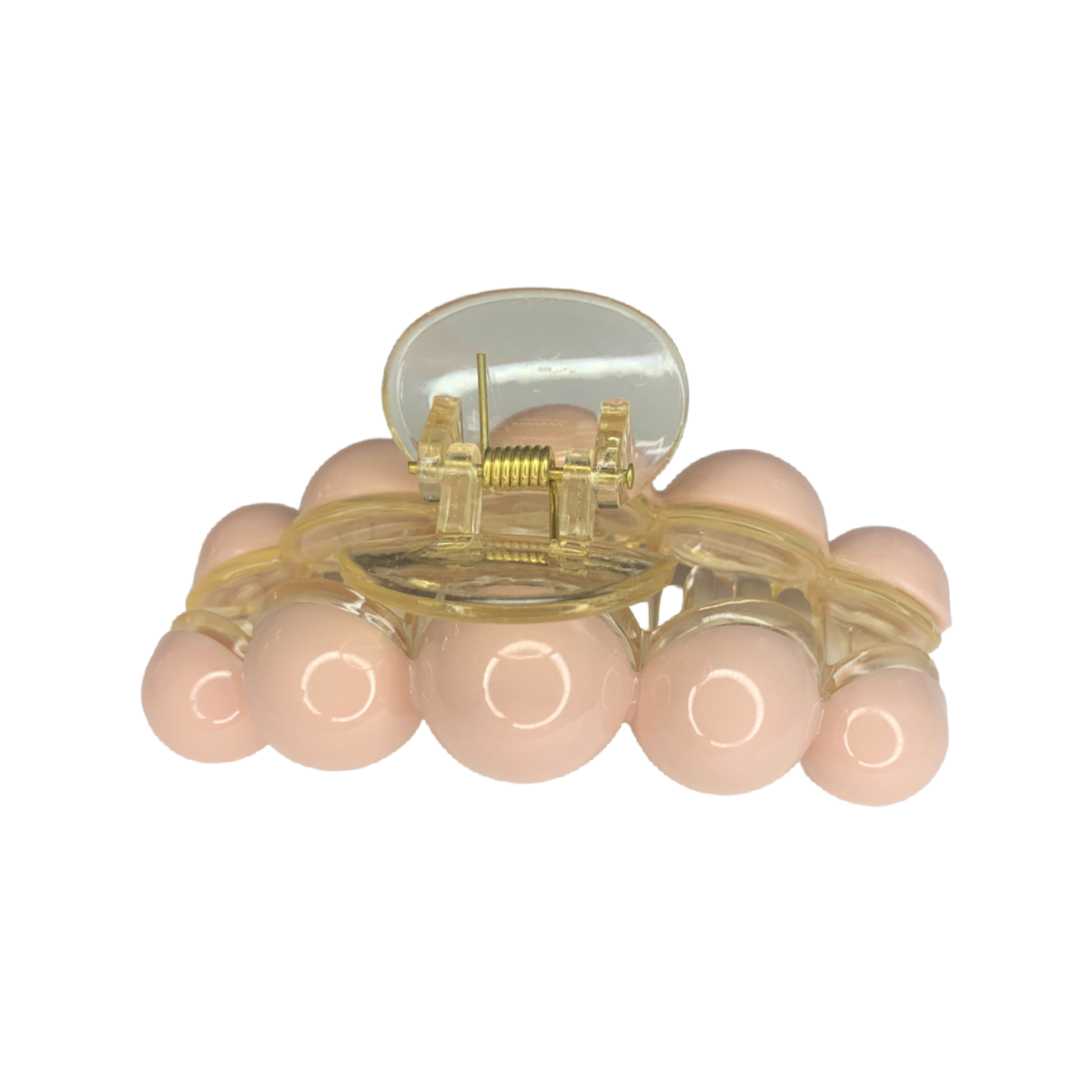 Pale Peachy Bubble Pink Hair Claw Shark Clip 4" Long Spring Summer Color New