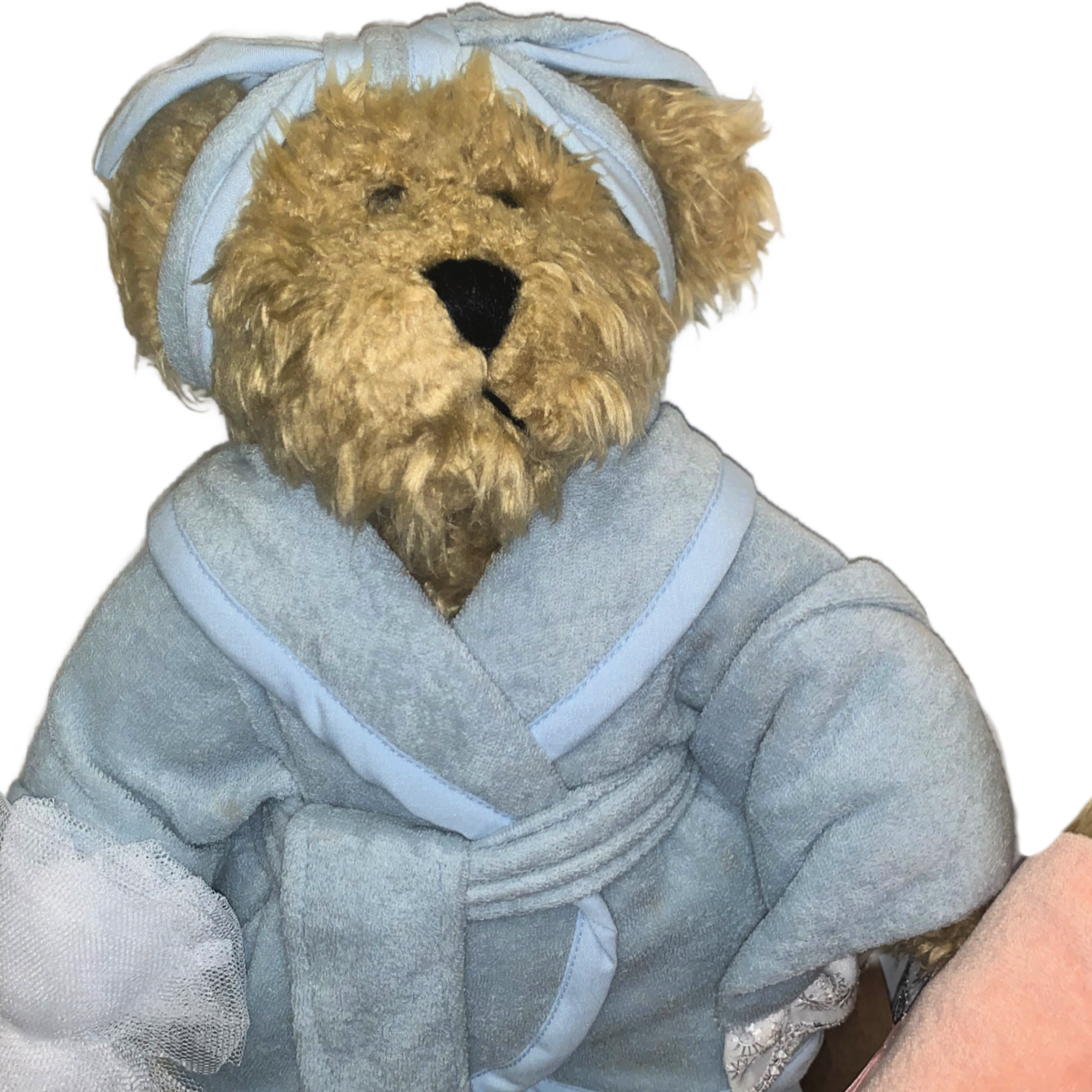 Tender Hearted Teddy Bear Collectibles Bath Time Lot Of 2 Pink & Blue 14” NEW