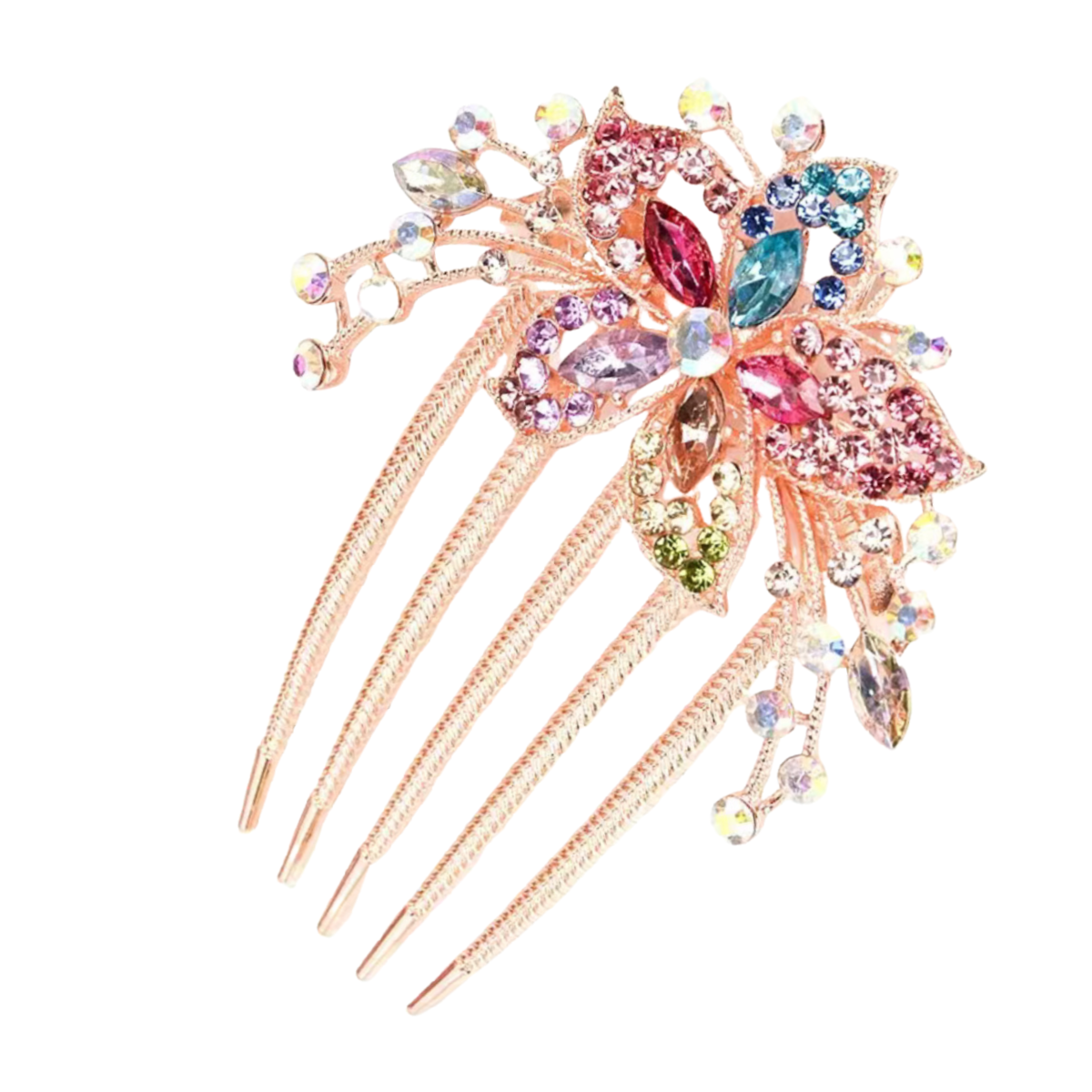 Rhinestone Star Flower Hair Large Comb Barrette Pin Luxury Hair Accessory NEW