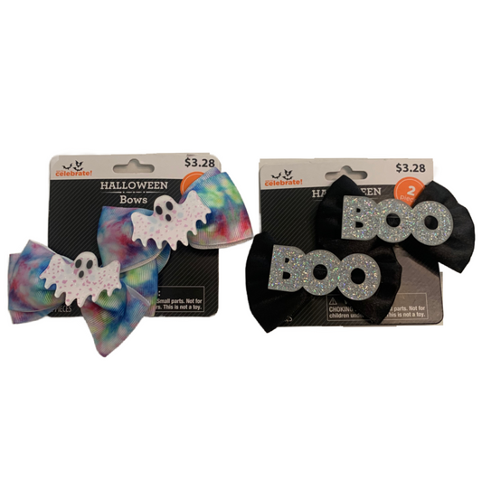 Halloween Hair Bows Ribbon Clips NEW Lots