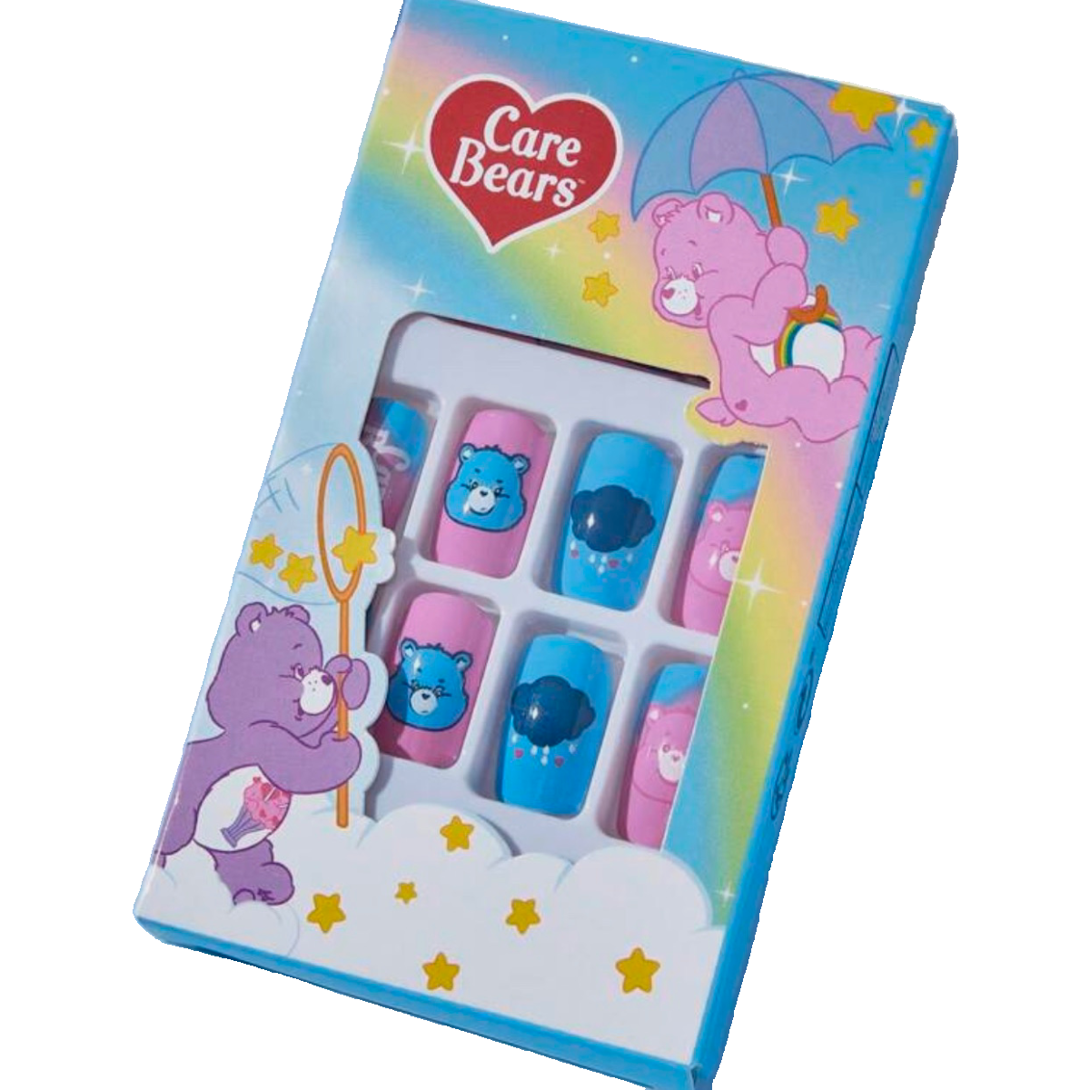 Care Bears Cartoon Fake Press On Nails & Body Temporary Tattoo Stickers New Lot