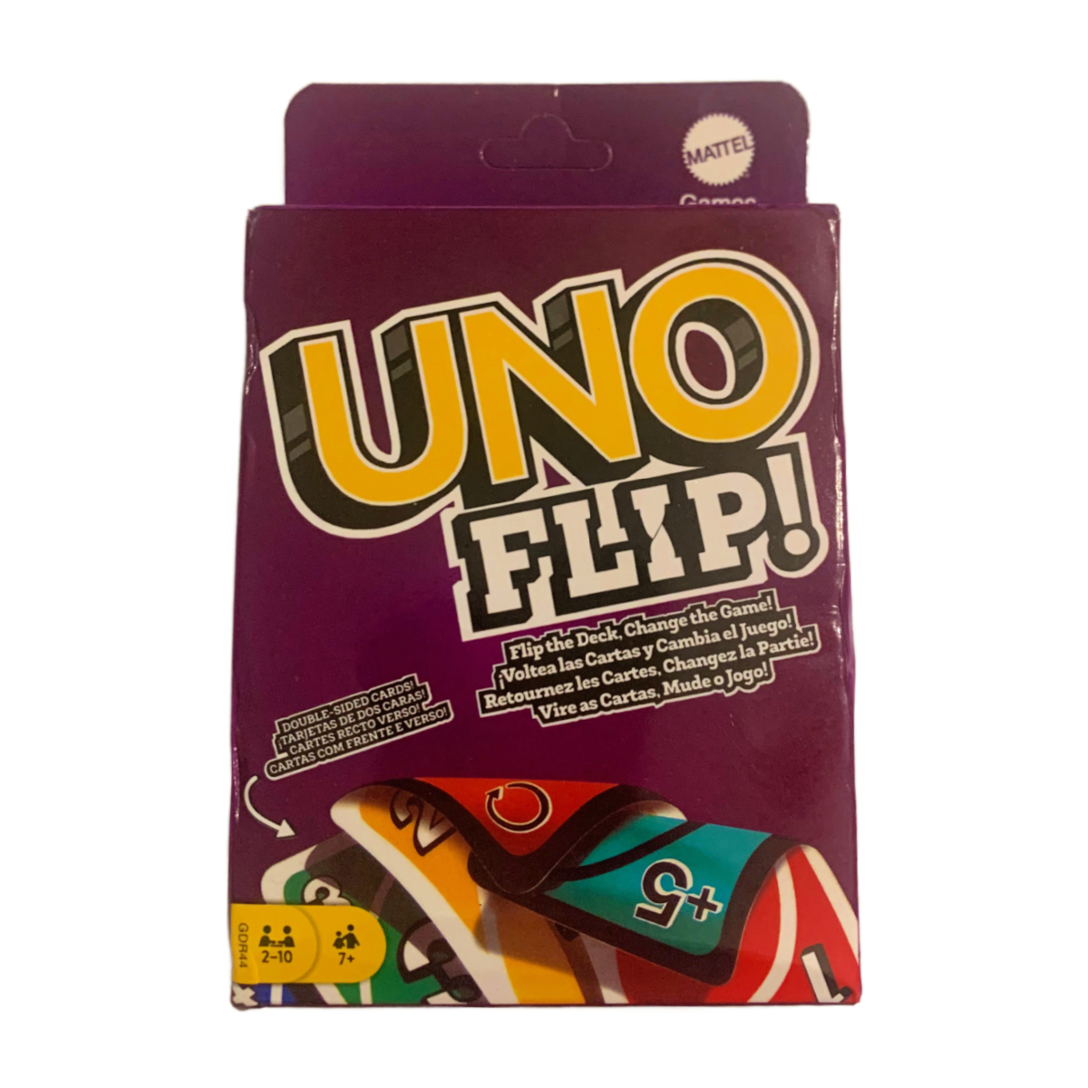 Mattel UNO Flip! Card Double-Sided Cards Game for 2-10 Players Age 7Y Plus NEW