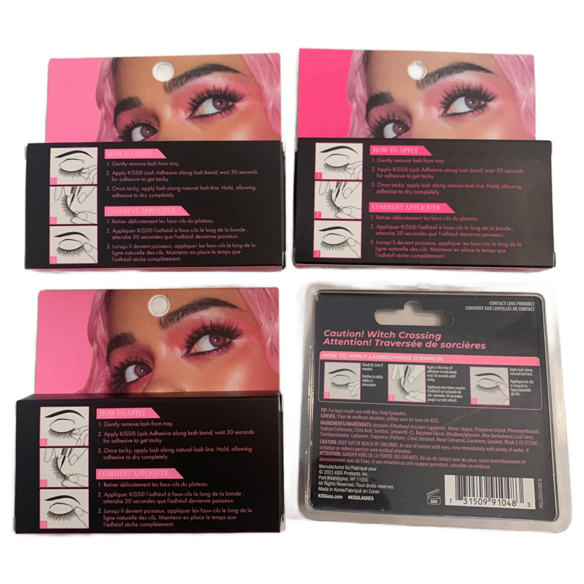 KISS Spooky Fairy False Eyelashes Limited Edition HLASH 59, 61, 62 New Lot of 4