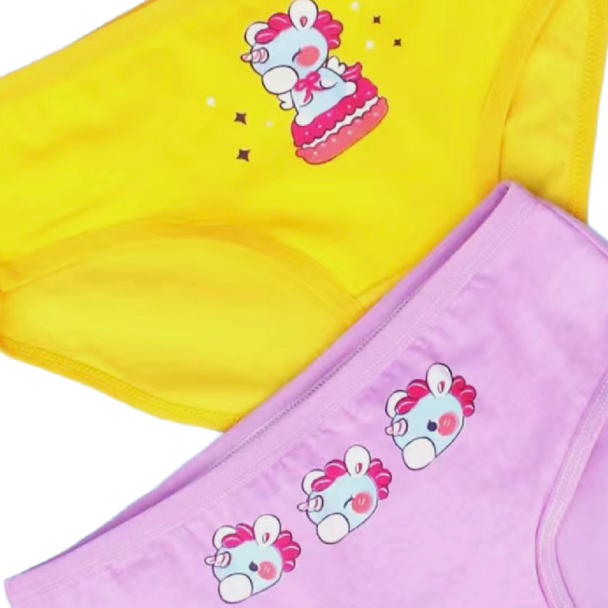 Lot of 4 Pairs of Cotton Brief Panties Stretchy Underwear Girls Unisex Boys NEW