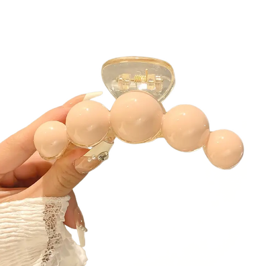 Pale Peachy Bubble Pink Hair Claw Shark Clip 4" Long Spring Summer Color New