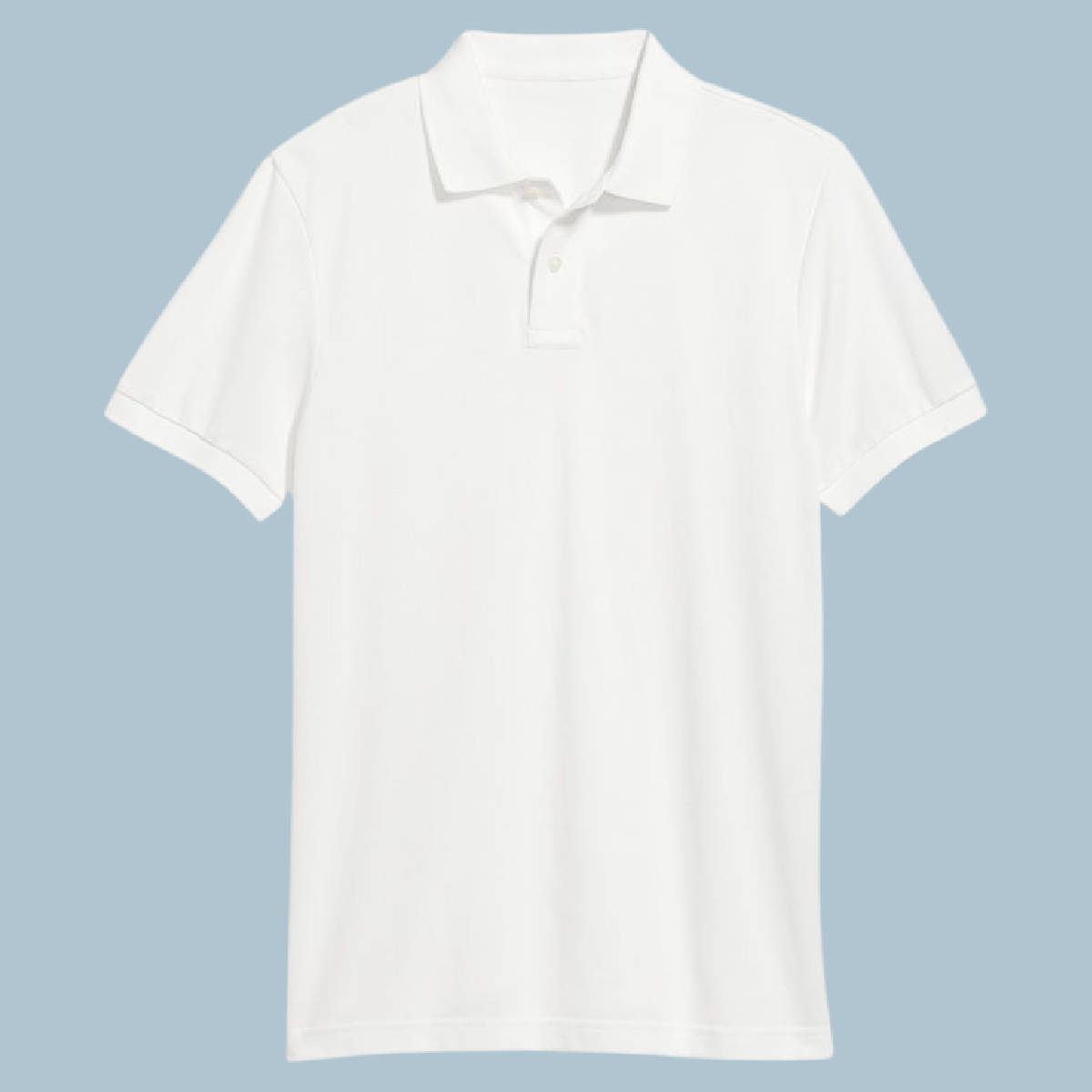 Pique Polo Shirt Men's Slim Fit White Cotton Blend Short Sleeve Collared NWT