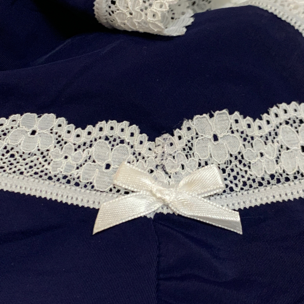 Splendies Cheeky Panties Navy Blue with White Lace Size 4X NWT
