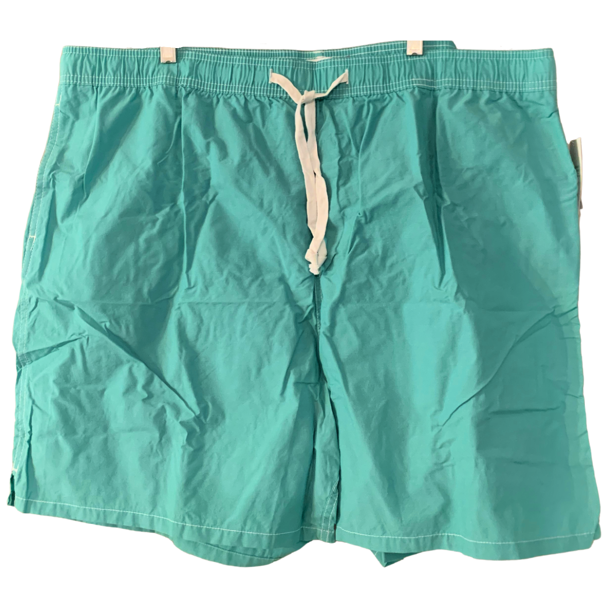 Green Swim Trunks Size XXXL Tall 6" Pockets Mesh Brief Lining Drawstring NWT