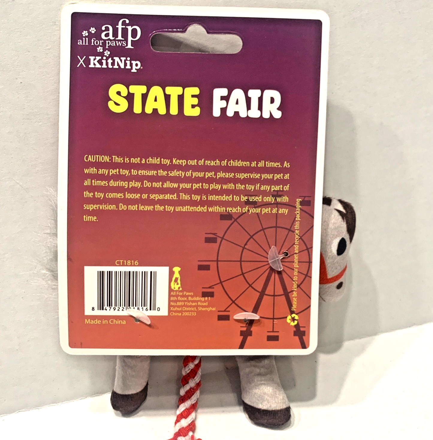 KitNip Kitty Cat STATE FAIR Interactive Wand Catnip Plush New Lot of 4 Cat Toys