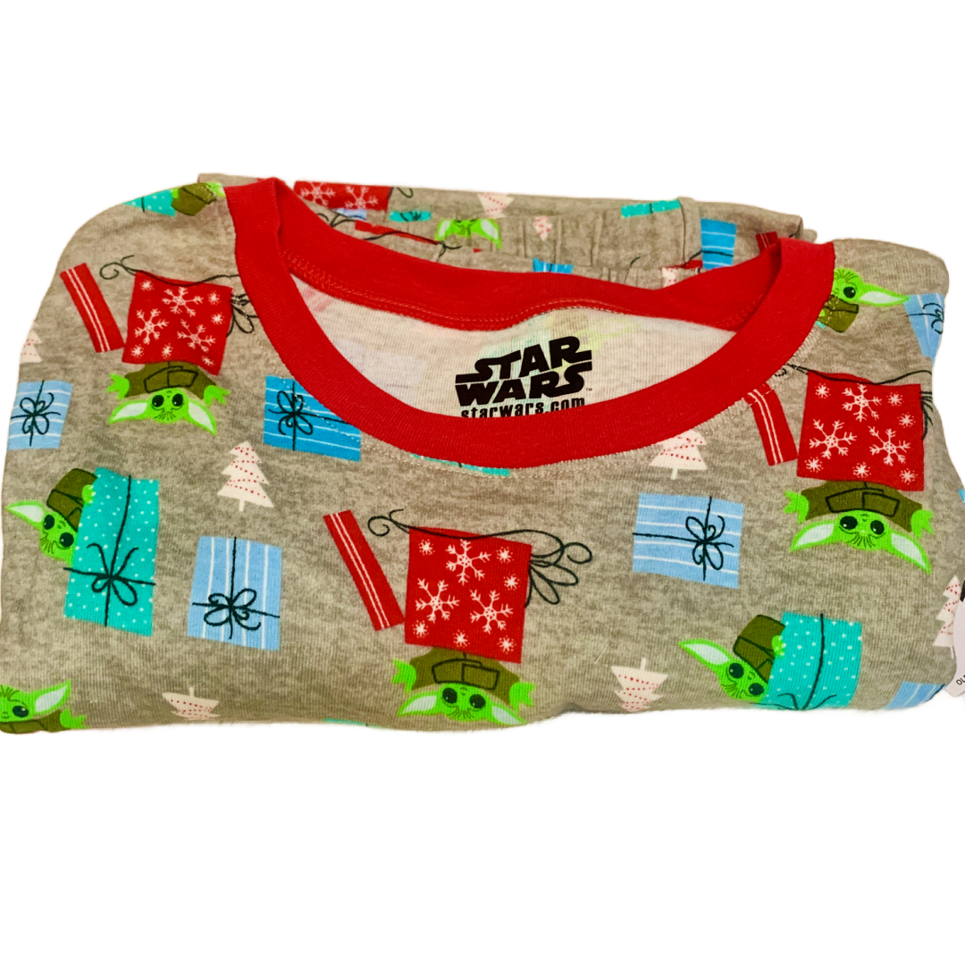 Star Wars Mandalorian Medium PJs 2pc Christmas Set Long Sleeve Top Pants New