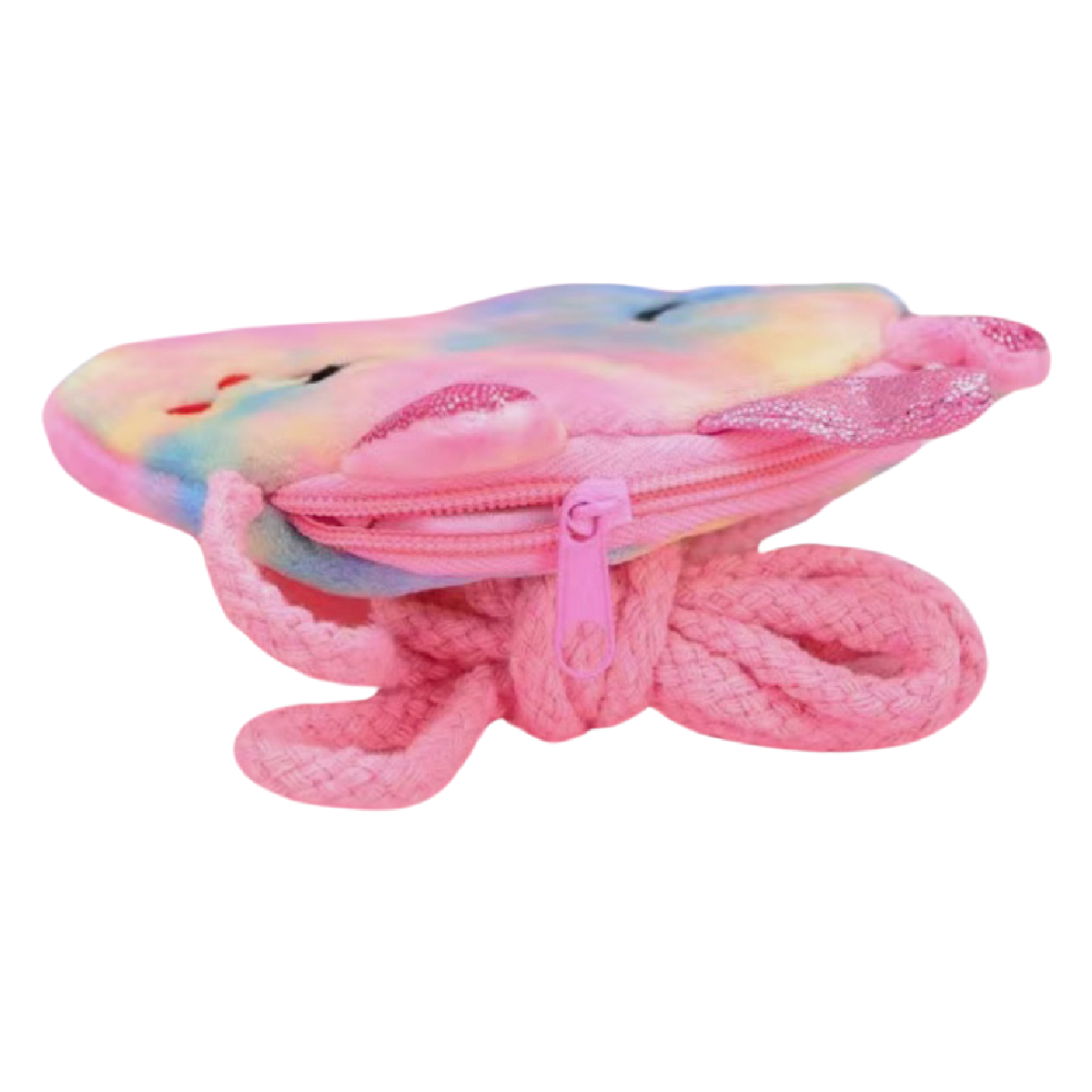 Unicorn Coin Purse Cartoon Tie-Dye Wallet Crossbody Bag Zipper Strap Accessory