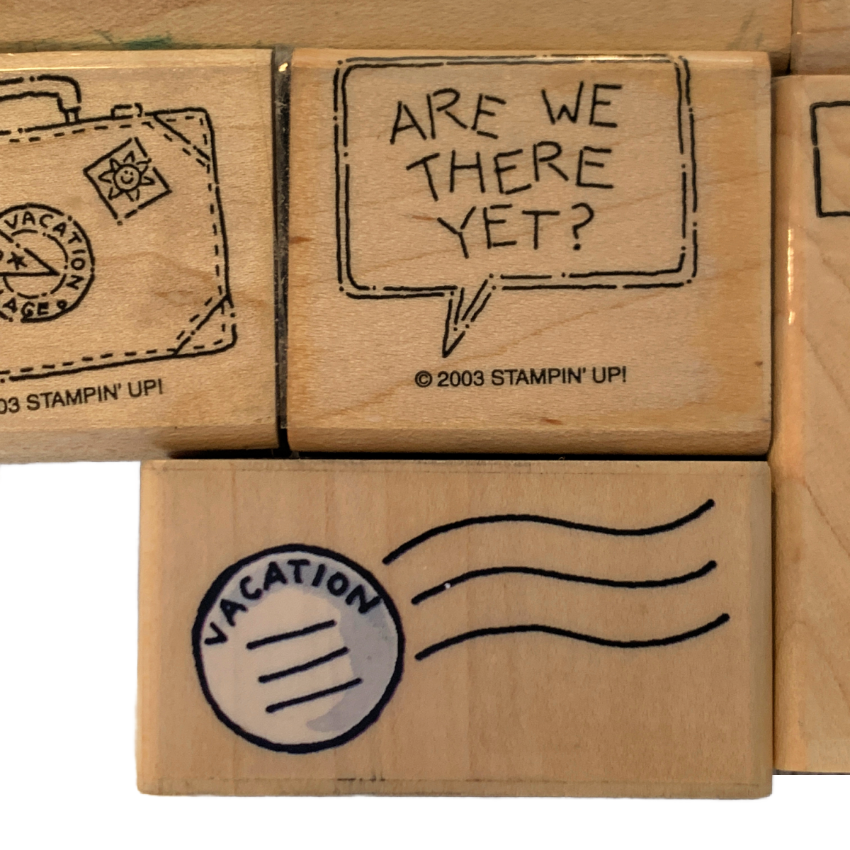 Vintage Stampin' Up Travel Time Suitcase, Kids, Map Stamps & Stampede Vacation