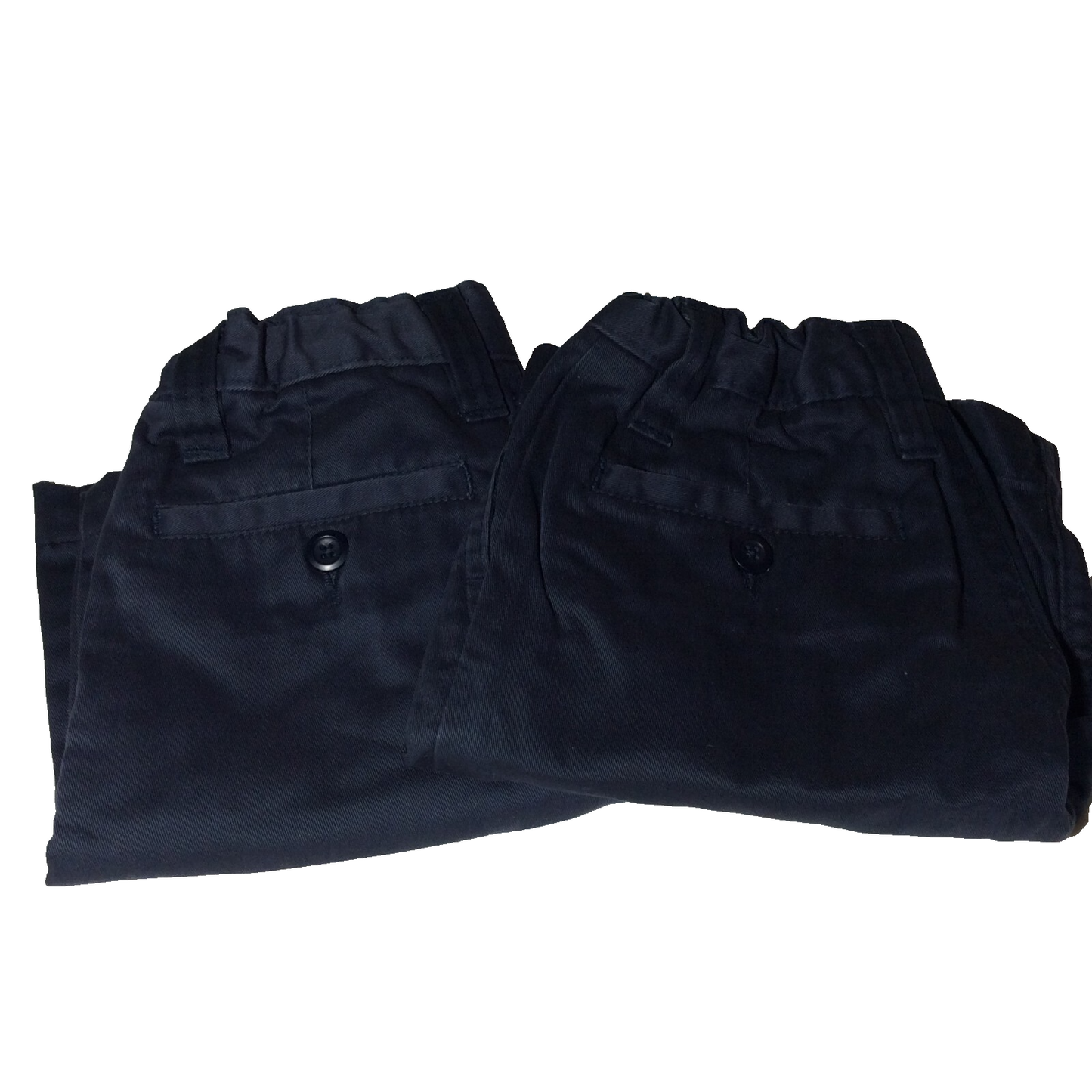 Old Navy Boys Chino Shorts Size 6 Adjustable Waist Blue Uniform Lot of 2