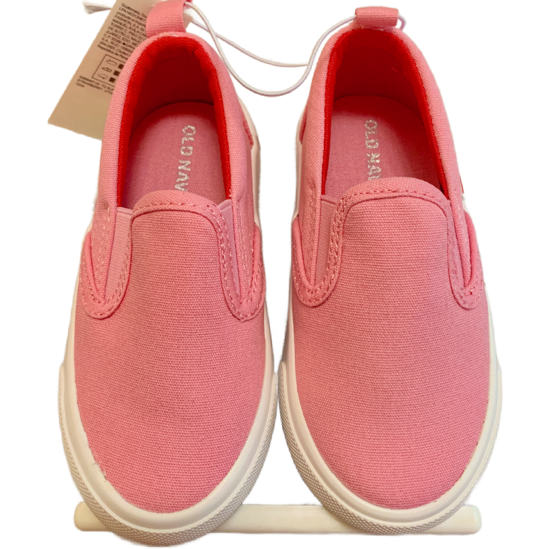Canvas Slip-On Sneakers for Toddler Girls Pink Shoes w/ Strawberry Patch NWT Old Navy
