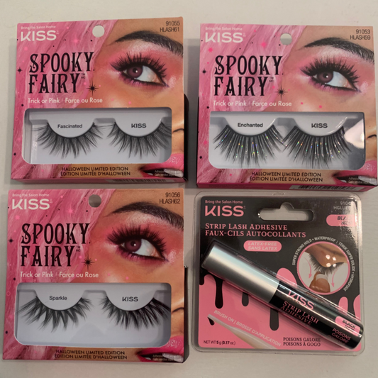 KISS Spooky Fairy False Eyelashes Limited Edition HLASH 59, 61, 62 New Lot of 4