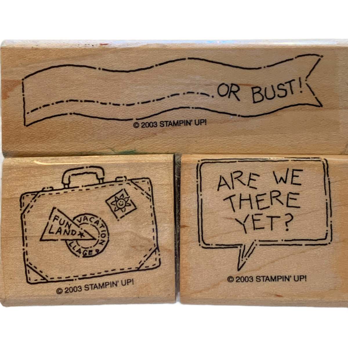 Vintage Stampin' Up Travel Time Suitcase, Kids, Map Stamps & Stampede Vacation