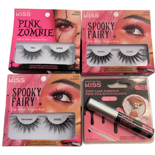 KISS Spooky Fairy Zombie False Eyelashes Ltd. Ed. HLASH 61, 62, 78 New Lot of 4