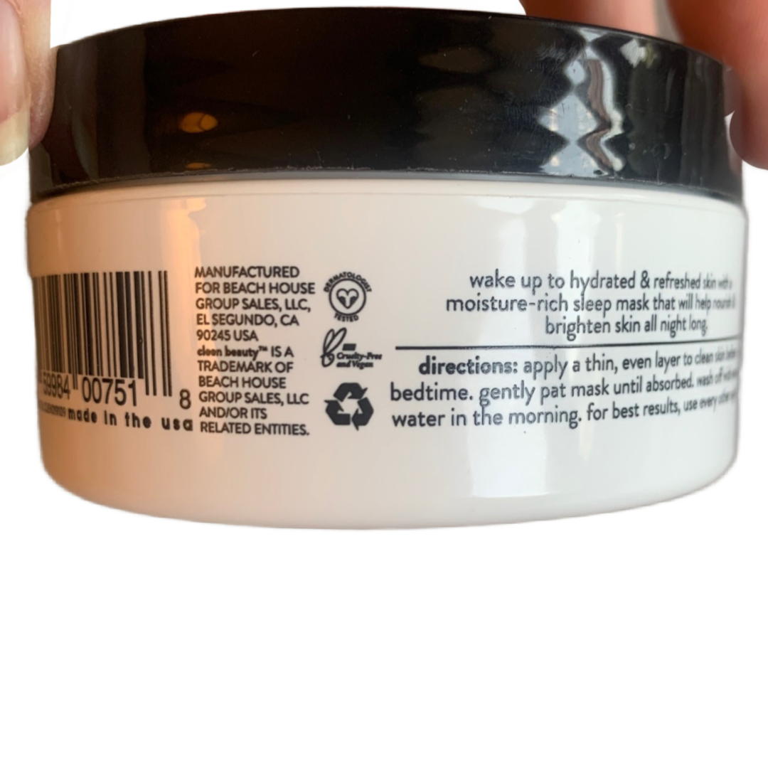 Cleen Beauty Avocado Butter Sleep Mask 2 fl oz - Sealed