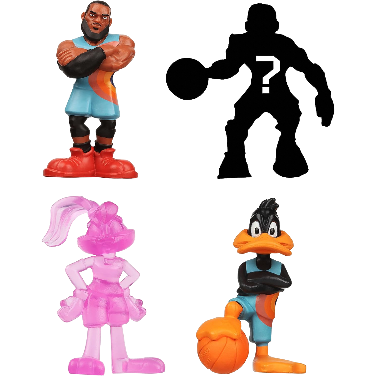 Space Jam A New Legacy Figures Lebron, Daffy Duck, Lola Bunny & 1 Mystery 4 Pack