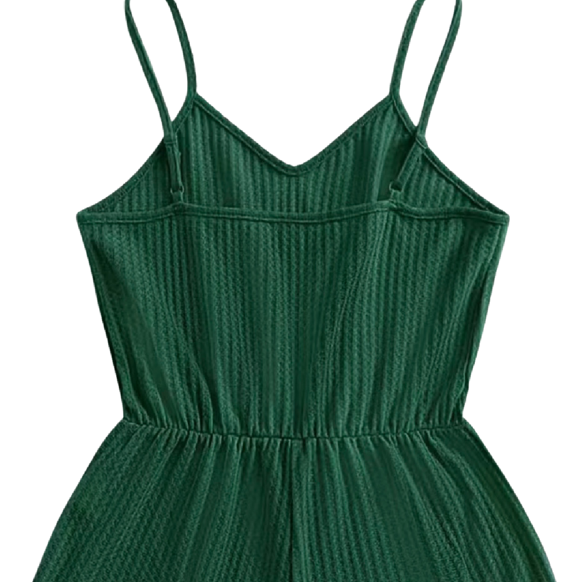 Romper Cami Sleeveless Waffle Knit Adjustable Spaghetti Strap Stretch NEW