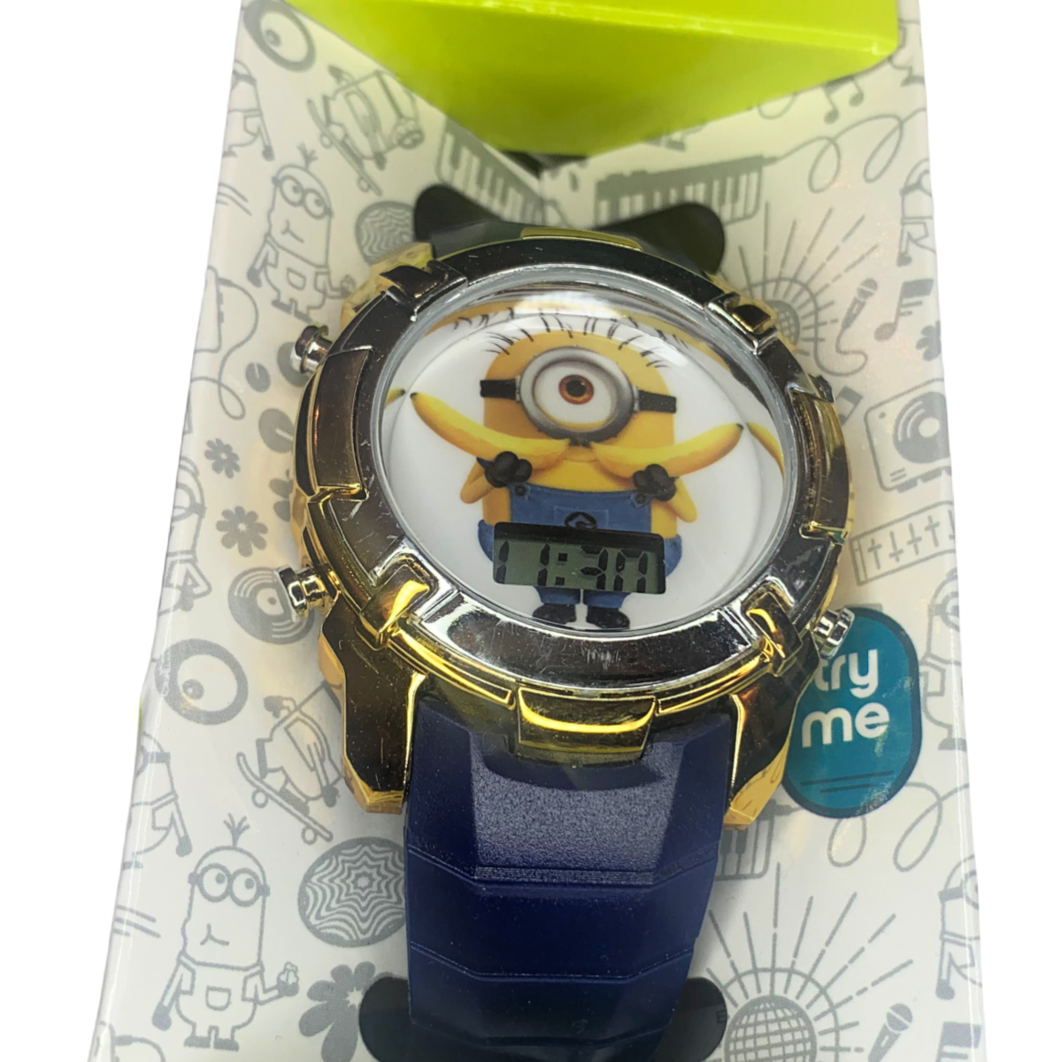 Illumination MINIONS The Rise Of Gru Bananas Flashing LCD Watch Unisex NEW